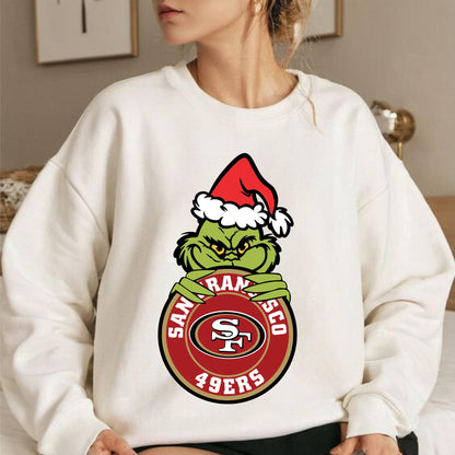 San Francisco 49Ers Grinch Christmas Shirt Football