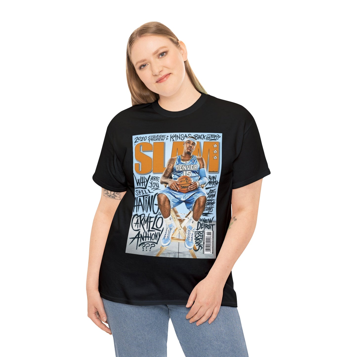 Carmelo Anthony Denver Nuggets Slam Cover NBA Tee Shirt