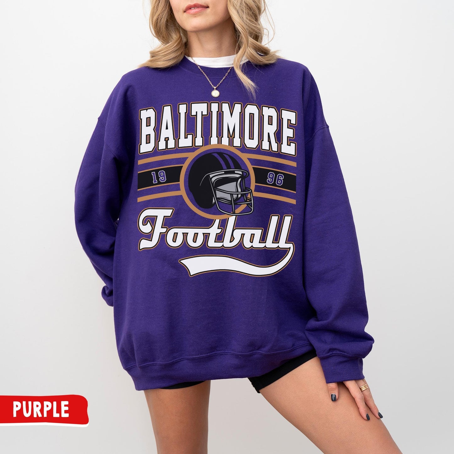 Baltimore Football Sweatshirt - Vintage Ravens Shirt, Sunday Fan Gift