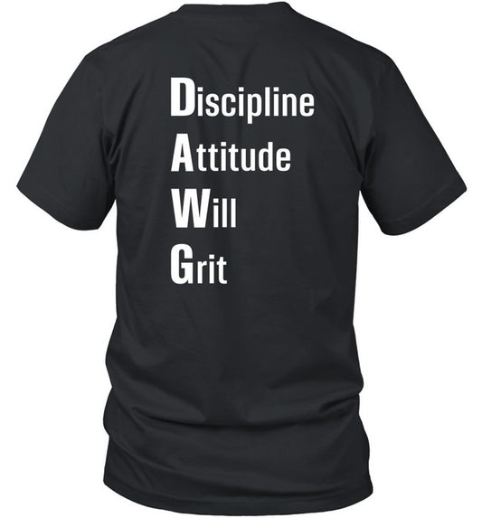 ‪Malik Nabers Wearing Dawg Discipline Attitude Will Grit Shirt