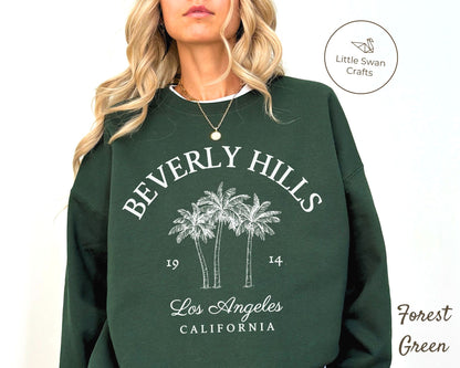 Beverly Hills Crewneck Pullover Sweatshirt La California