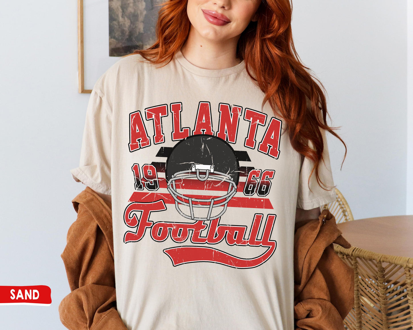 Atlanta Football Crewneck Sweatshirt T-Shirt - Vintage Falcons Game Day Gift