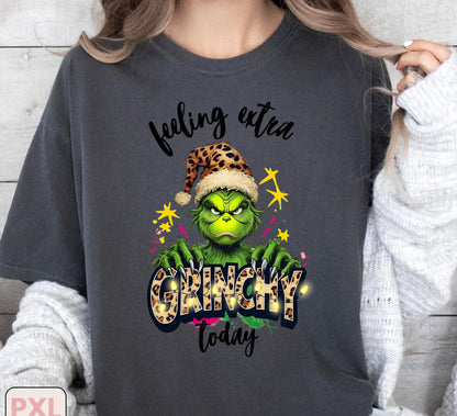 Feeling Extra Grinchy Today Retro Christmas Sublimation