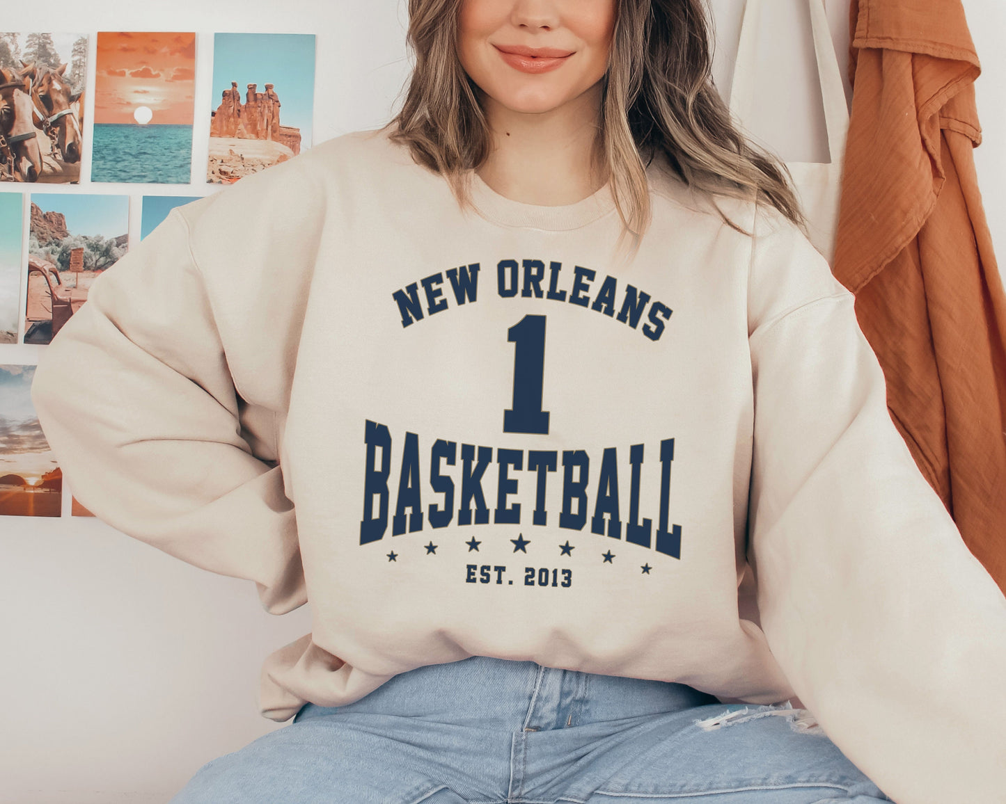 Customized New Orleans Pelicans Crewneck Sweatshirt & T-Shirt