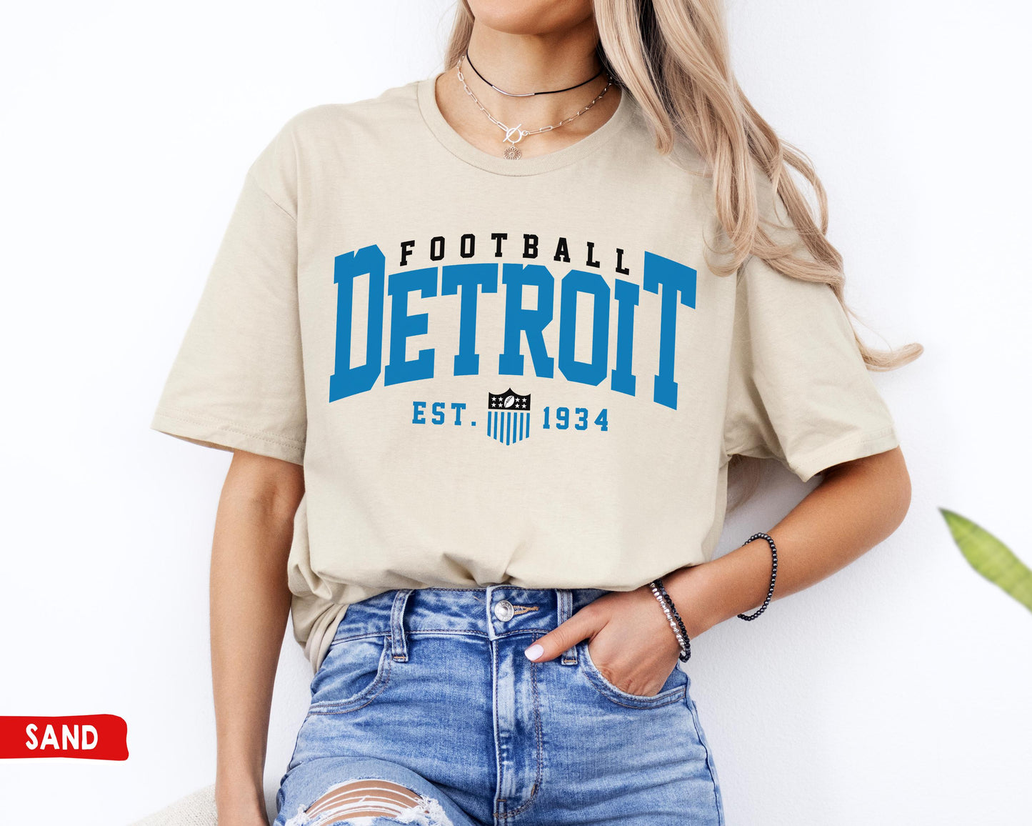 Detroit Football Crewneck Sweatshirt - Lions Game Day Sunday Gift