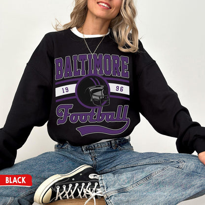 Baltimore Football Sweatshirt - Vintage Ravens Shirt, Sunday Fan Gift