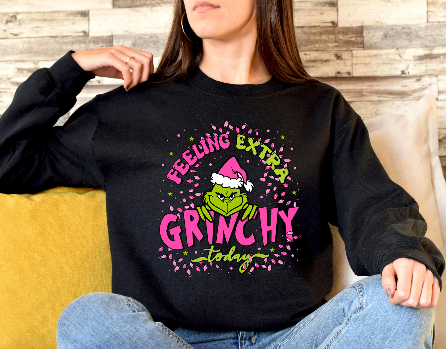 Feeling Extra Grinchy Today Christmas Grinch Sweatshirt Gift