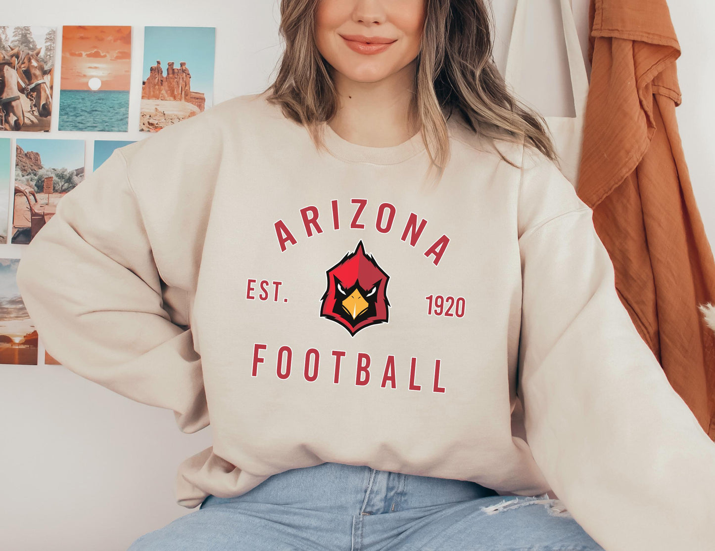 Arizona Cardinals Crewneck Sweatshirt T-Shirt, Football Shirt, Sweater