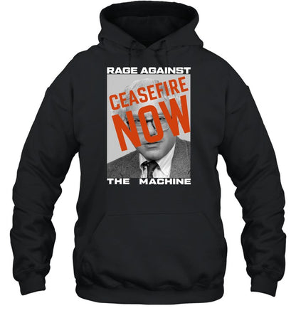 Bernie Sanders Rage Against The Machine Ceasefire Now Hoodie