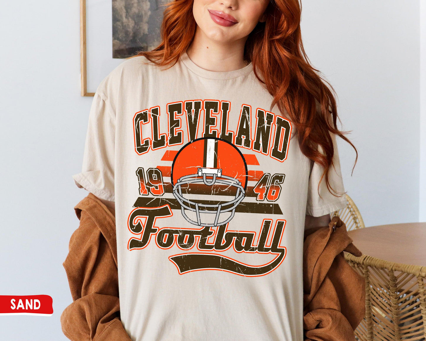 Cleveland Football Crewneck Sweatshirt, Vintage Browns T-Shirt Gift