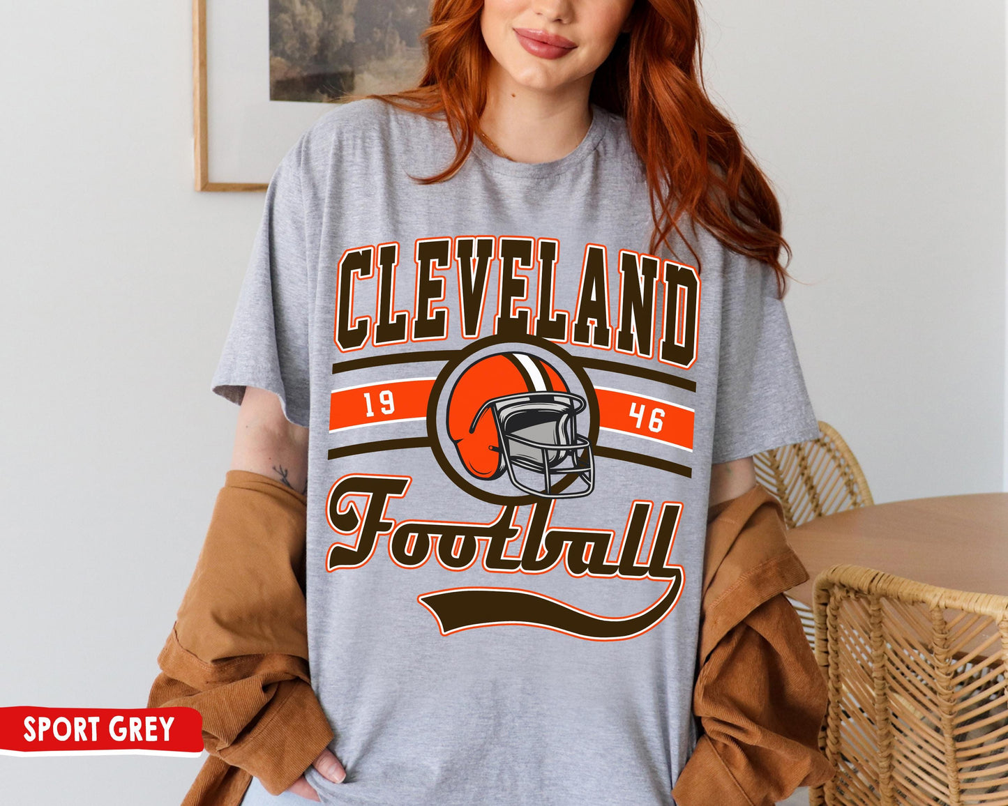 Cleveland Football Crewneck Sweatshirt, Vintage Browns Sweatshirt, Fan Gift