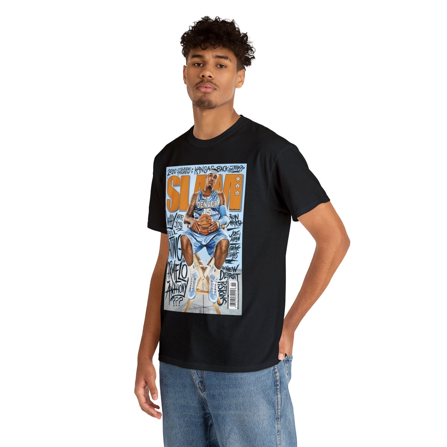 Carmelo Anthony Denver Nuggets Slam Cover NBA Tee Shirt