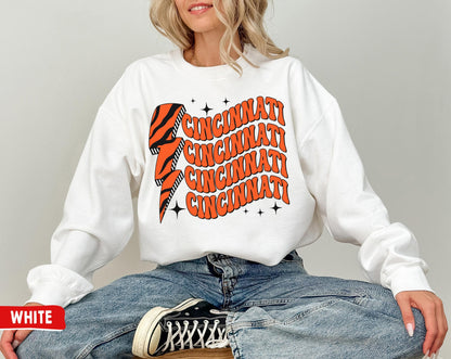 Cincinnati Football Crewneck Sweatshirt T-Shirt Bengal Sunday Apparel