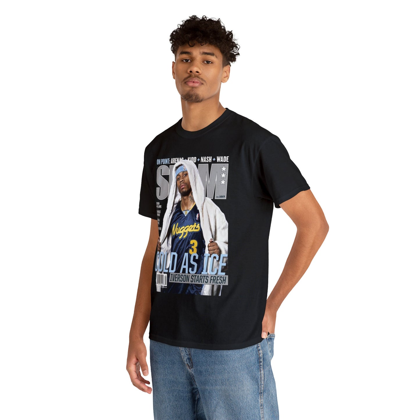 Allen Iverson Denver Nuggets NBA Slam Cover Tee Shirt