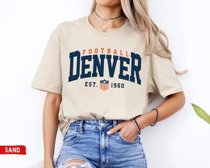 Denver Football Crewneck Sweatshirt - Broncos Game Day Shirt & Gifts