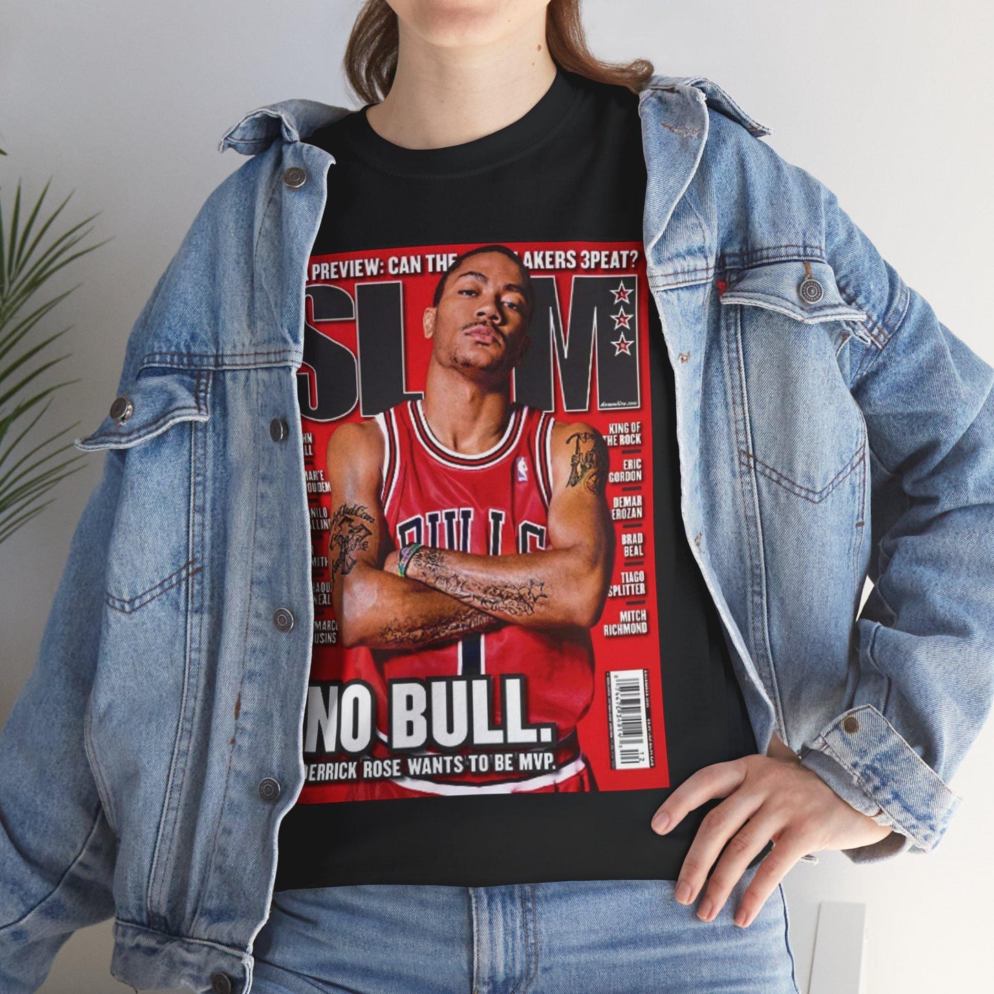 Derrick Rose Chicago Bulls NBA Slam Cover Tee Shirt