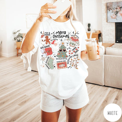 Retro Merry Christmas Women'S Vintage Holiday Tee Cute Gift