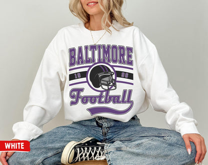 Baltimore Football Sweatshirt - Vintage Ravens Shirt, Sunday Fan Gift