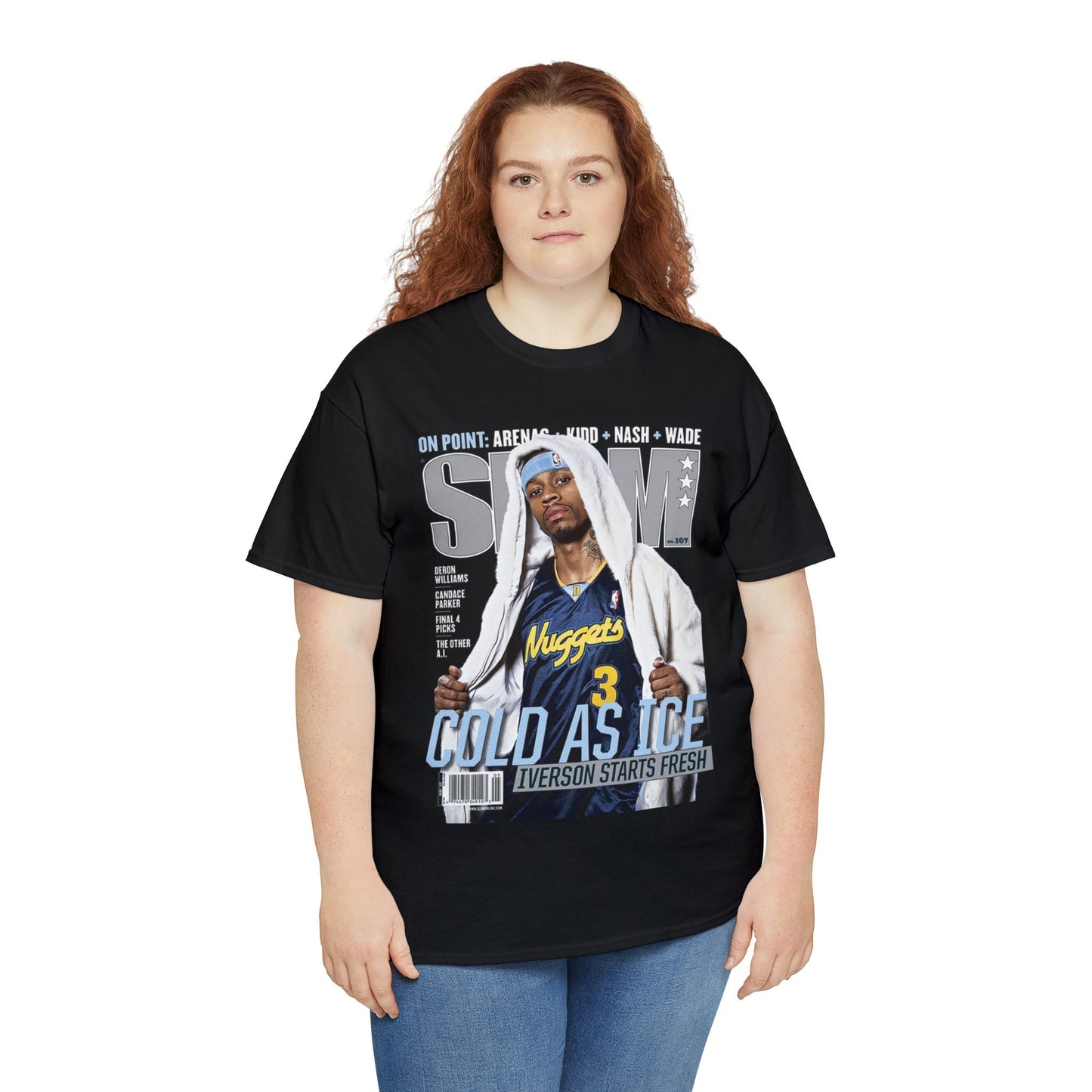 Allen Iverson Denver Nuggets NBA Slam Cover Tee Shirt