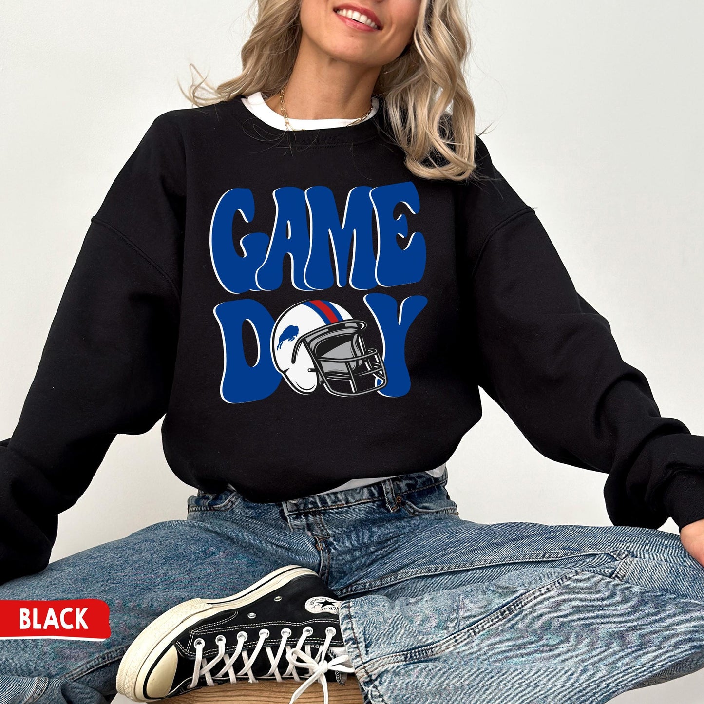 Buffalo Bill Game Day Crewneck Sweatshirt - Perfect Sunday Football Gift