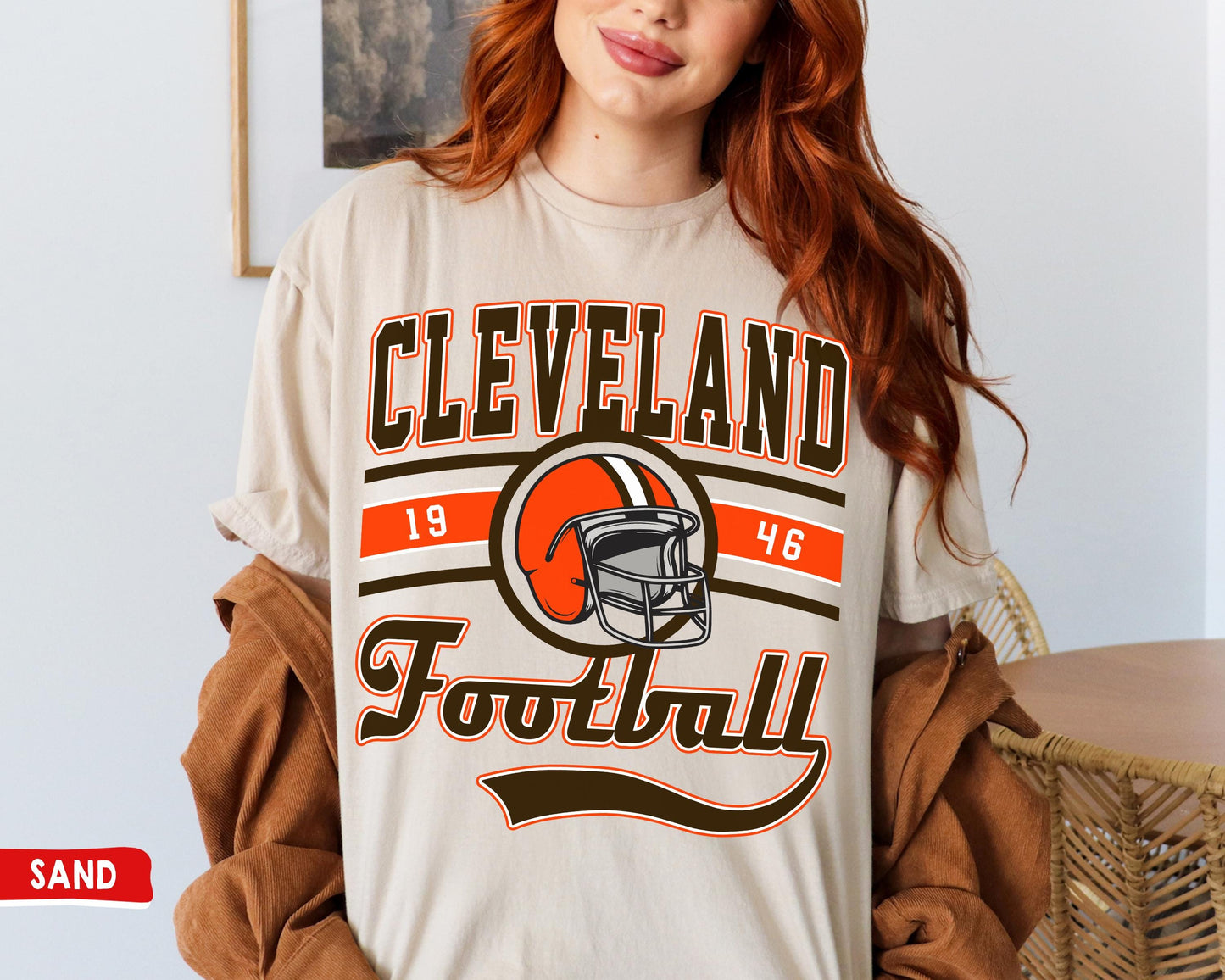 Cleveland Football Crewneck Sweatshirt, Vintage Browns Sweatshirt, Fan Gift