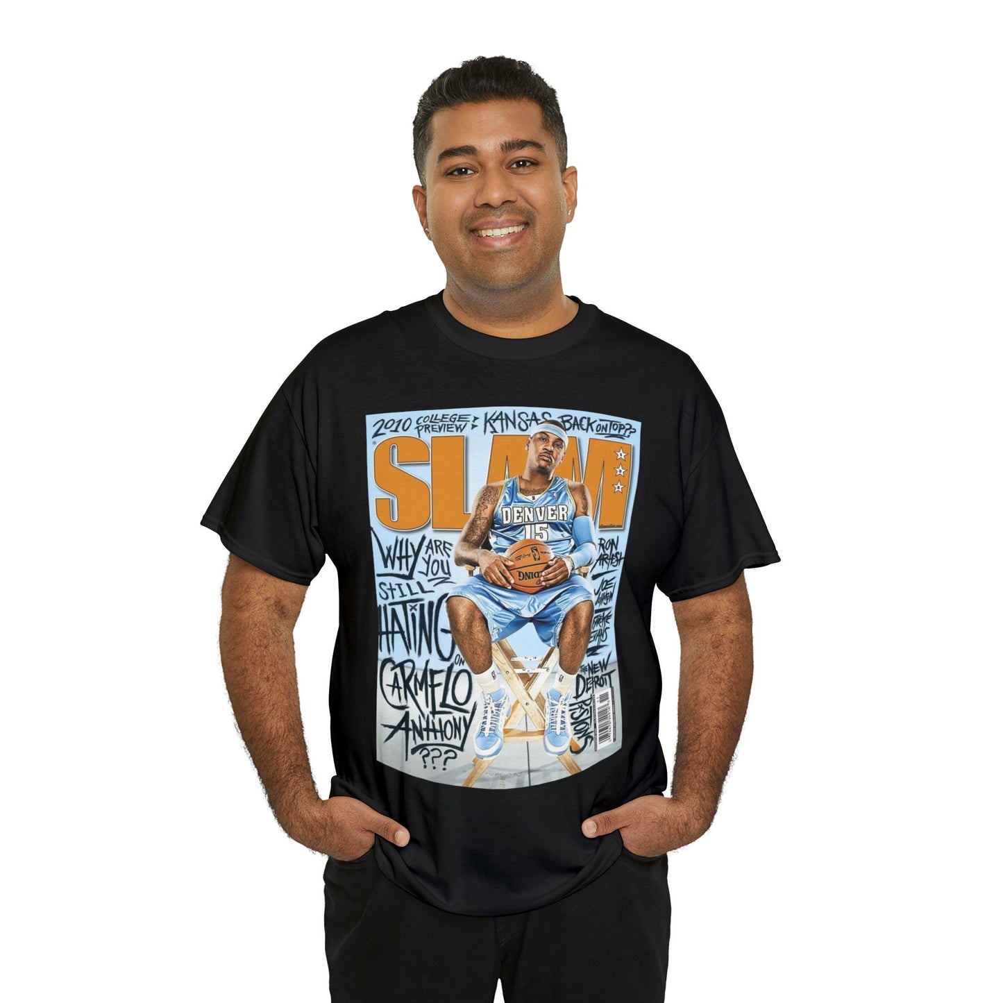 Carmelo Anthony Denver Nuggets Slam Cover NBA Tee Shirt