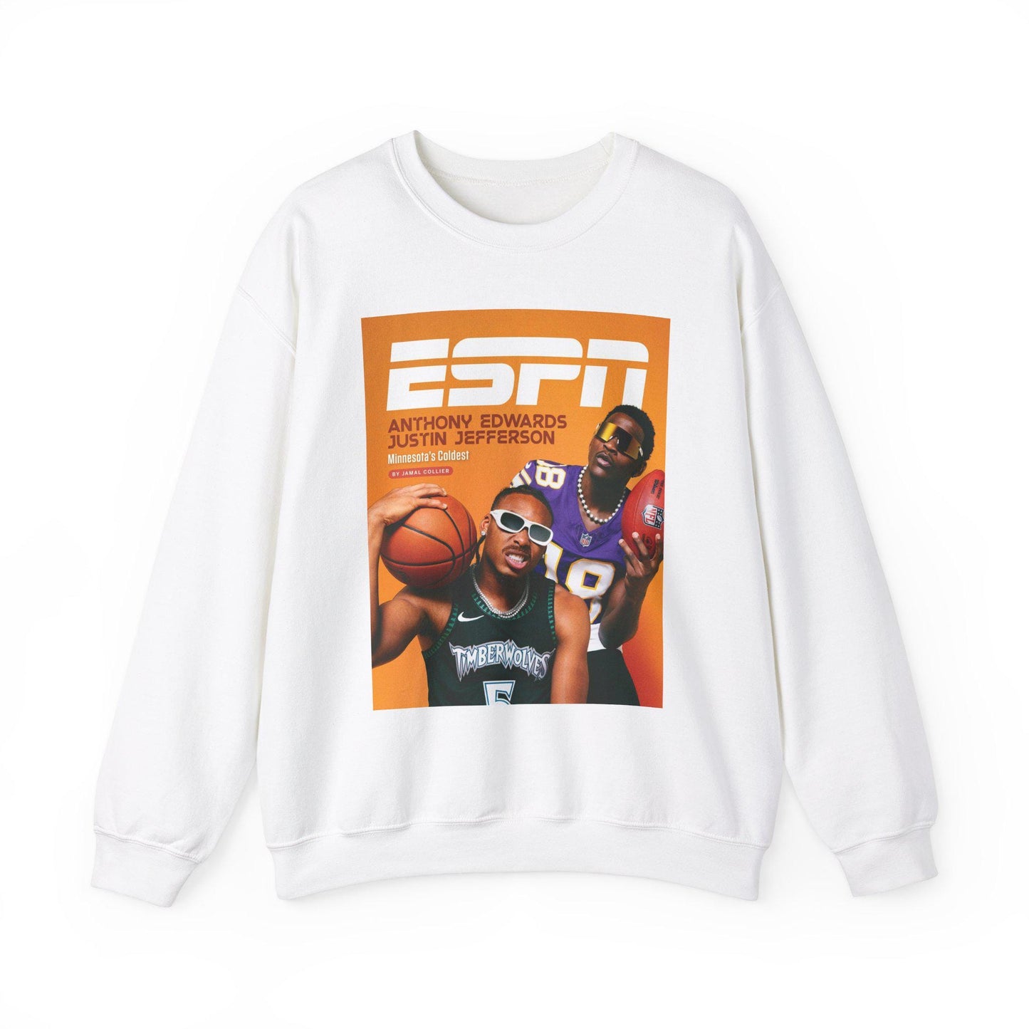 Anthony Edwards Justin Jefferson Minnesota Timberwolves Vikings ESPN Sweatshirt