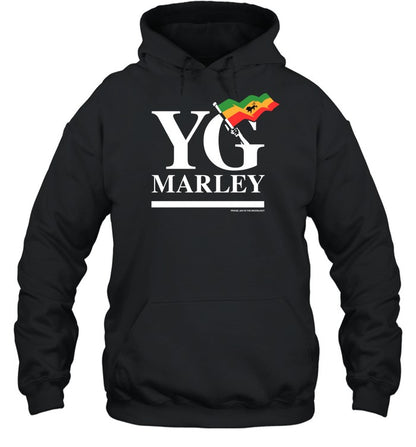 Yg Marley Flag Logo Praise Jah In The Moonlight Hoodie