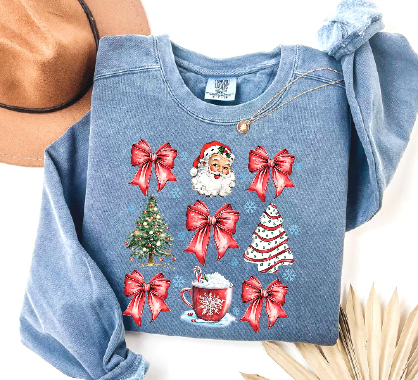 Christmas Coquette Bow Comfort Colors - Cute Holiday Shirt