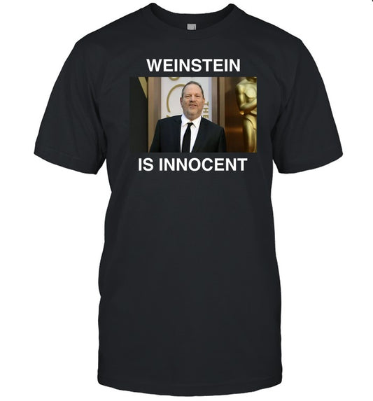 Luciano Silighini Garagnani Wearing Weinstein Is Innocent Shirts