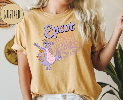 Comfort Colors Epcot Figment Tee - Walt Disney World Shirt