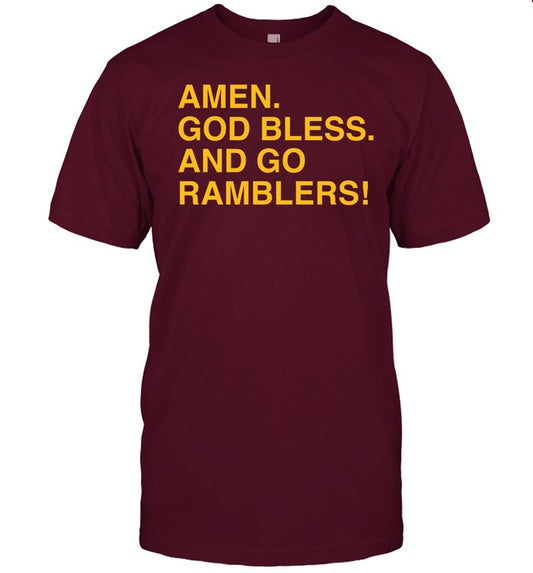 Amen God Bless And Go Ramblers Shirt, Hoodie, Sweater, Long Sleeve And Tank Top