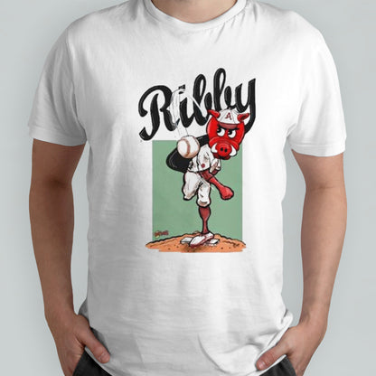 Arkansas HogToons Throwing Ribby Raglan Shirt