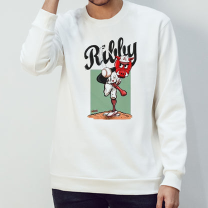 Arkansas HogToons Throwing Ribby Raglan Shirt