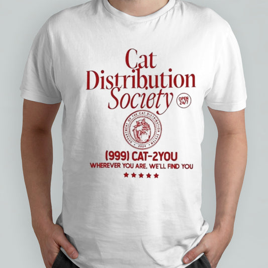 Cat Distribution Society 999 Cat-2 You Where You Are We’ll Find You T-shirt