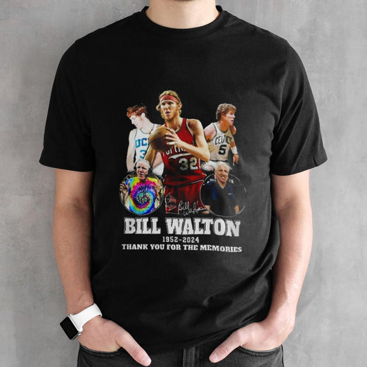 Rip Bill Walton 1952-2024 Thank You For The Memories Signature T-shirt