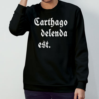 Zuck Bucks wearing carthago delenda est shirt