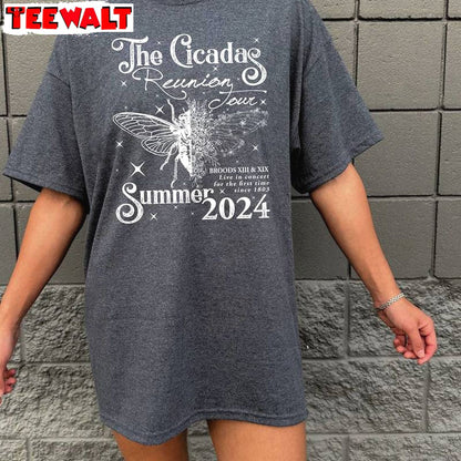 Cicada Shirt 2024 Concert Shirt, Funny Cicada Tee Summer Unisex Hoodie Short Sleeve