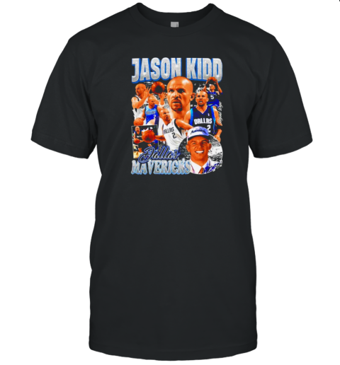 Jason Kidd Dallas Mavericks Basketball Graphic Signature 2024 T-Shirt