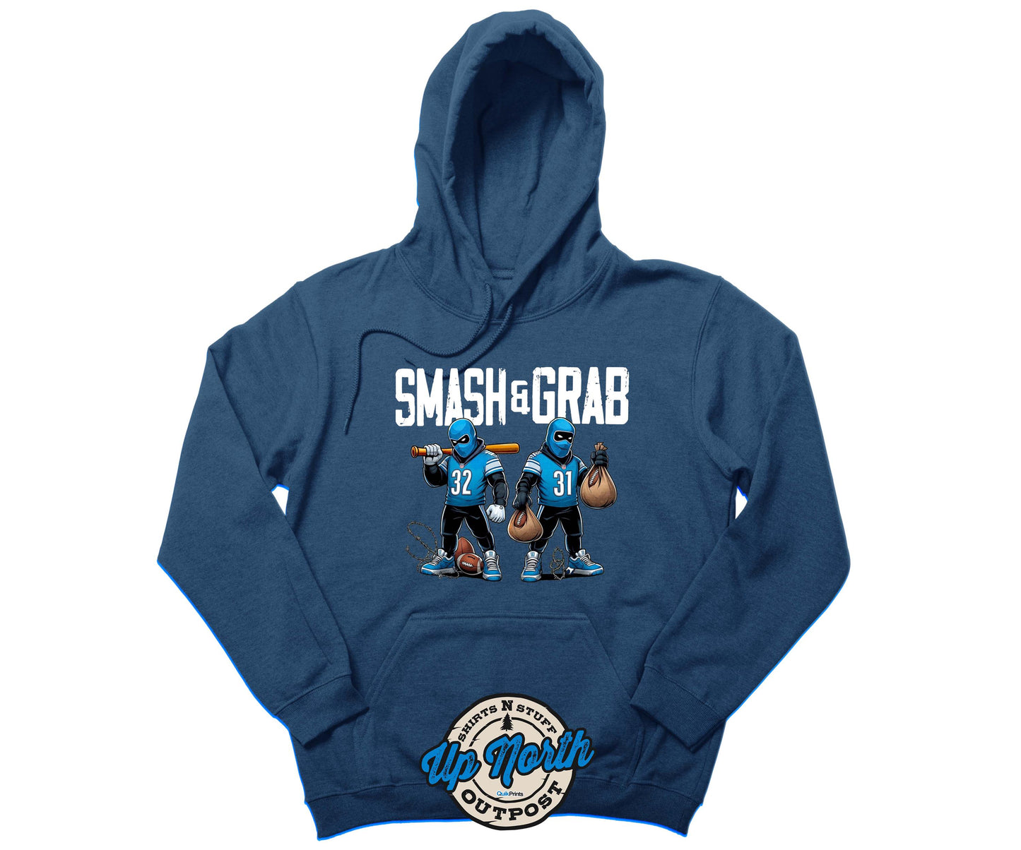 Smash And Grab Detroit Football Pullover Hoodie