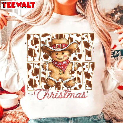 Howdy Christmas Shirt Gingerbread Man TShirt, For Family