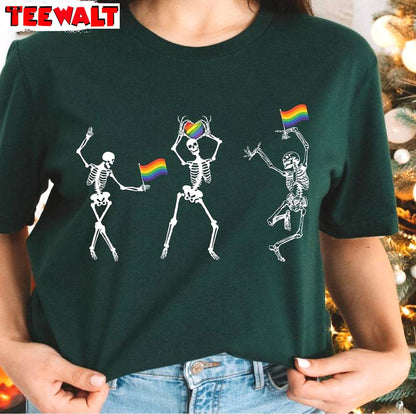 Cool Design Skeleton Pride Shirt, Gay Pride Inspirational T