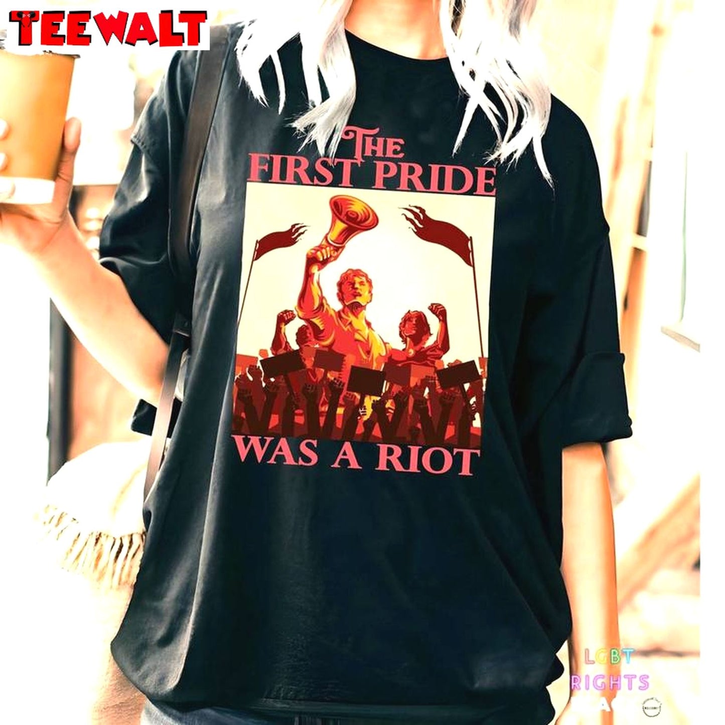 Vintage The First Pride Was A Riot Shirt, Lgbt Quote Long Sleeve