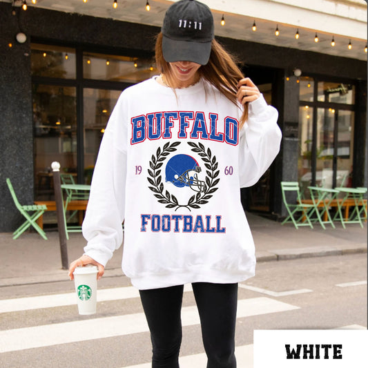 Buffalo Football Vintage Style Sweatshirt Josh Allen Crewneck Sweater