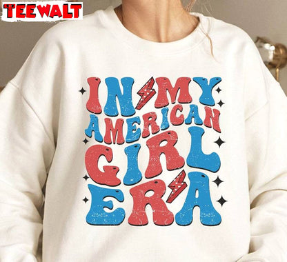 Groovy Fourth Of July Sweatshirt, Comfort In My American Girl Era Shirt Sweater