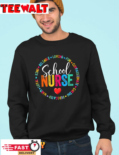 Vintage Love Heart Rn Nursing School Nurse Graduation Gift T-Shirt