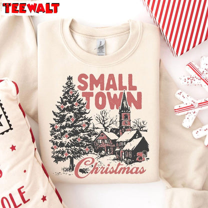 Small Town Christmas Sweatshirt, Cute Holiday CountrShirt