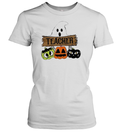 Halloween Teacher Black Cat Teacher T-Shirt