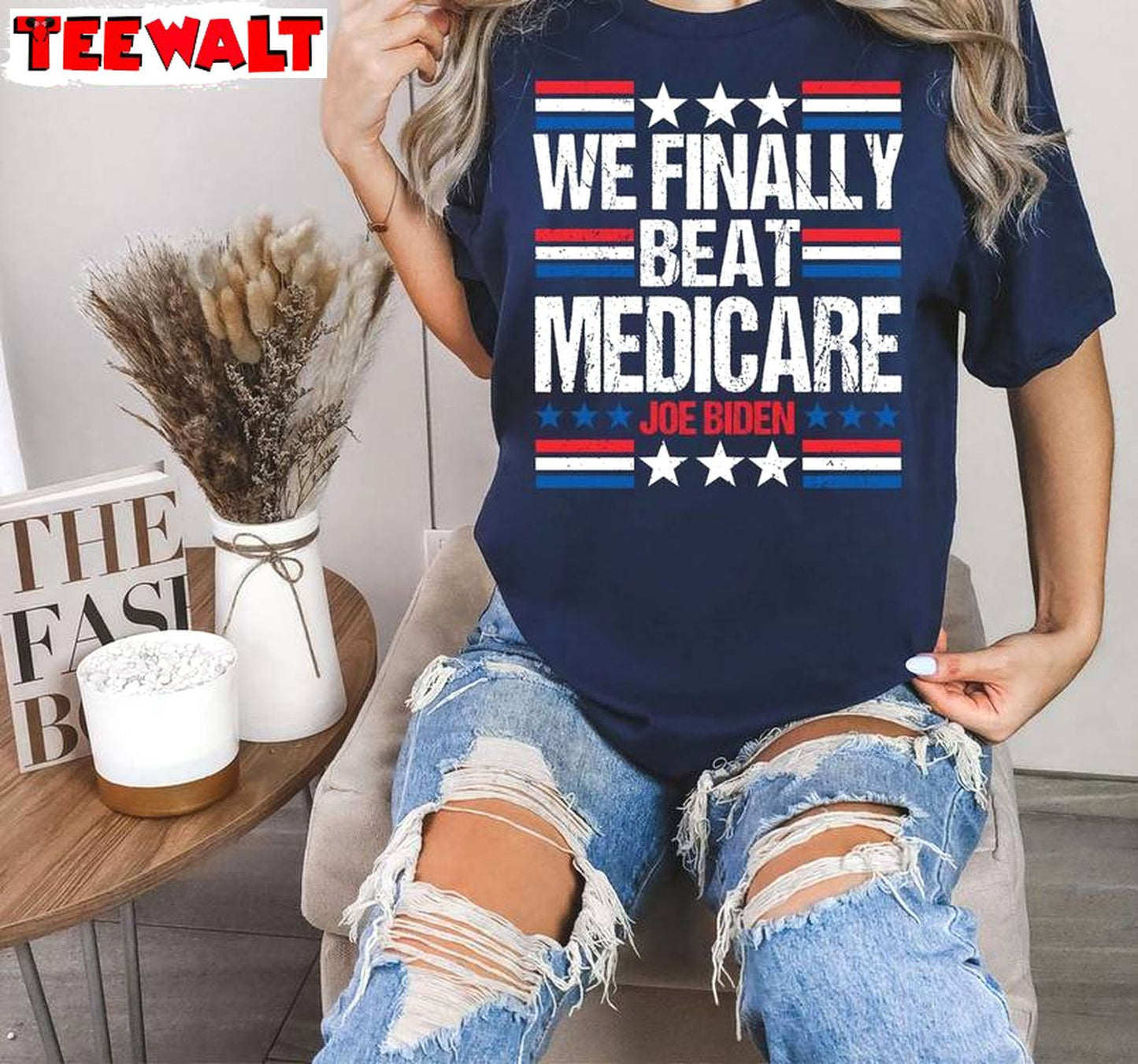 Funny 2024 Debate Trump Vs Biden Sweatshirt , Unique We Finally Beat Medicare