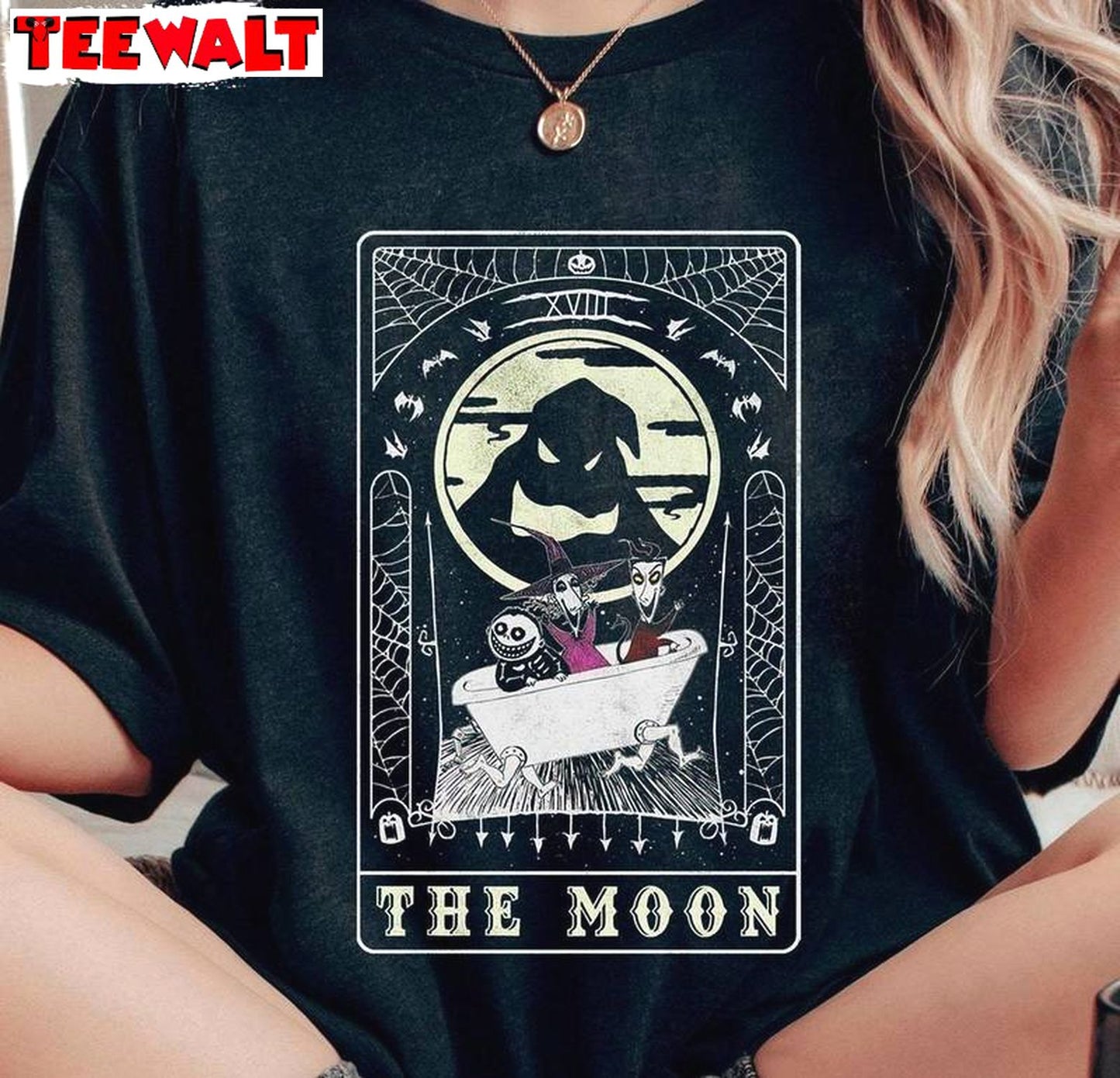 The Moon Tarot Oogie Boogie Short Sleeve , Trendy Oogie Boogie